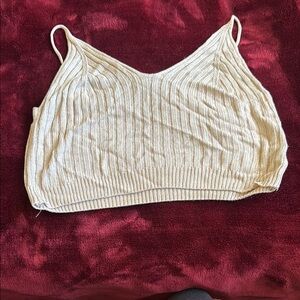 SHEIN Cream Knit Camisole Top